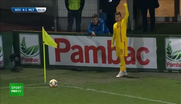 Ultima ocazie importanta ratata de Romania U21 i-a apartinut lui Chindris.