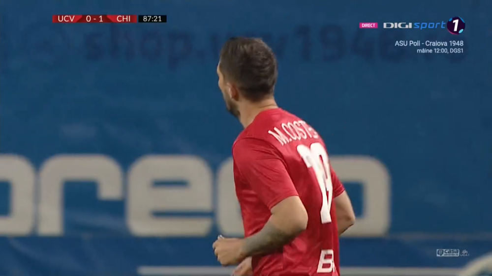 Mihai Costea a evoluat din nou in Liga 1 dupa patru ani! Fotbalistul a debutat pentru Chindia in victoria contra Craiovei: 