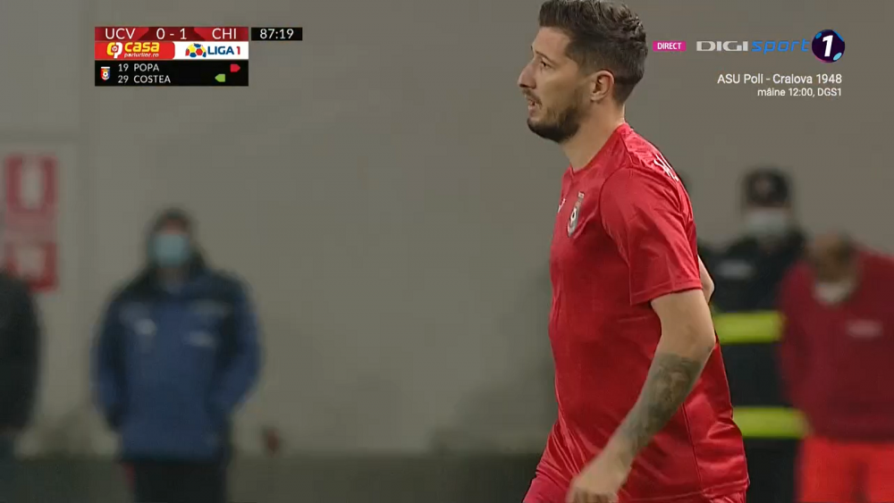 Mihai Costea a evoluat din nou in Liga 1 dupa patru ani! Fotbalistul a debutat pentru Chindia in victoria contra Craiovei: 