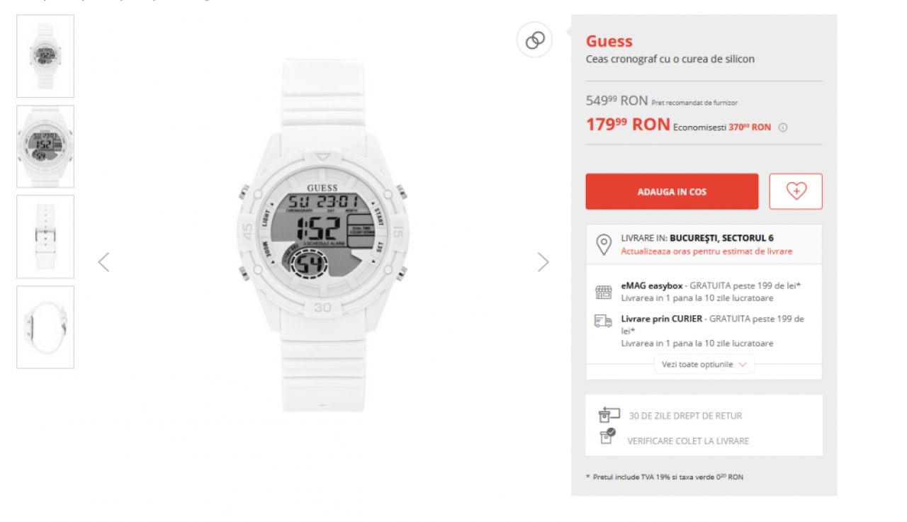 Ceas cronograf de la Guess redus de la 999,99 lei la 319,99 lei! Reduceri URIASE la Fashion Days daca te hotarasti sa cumperi ACUM_3