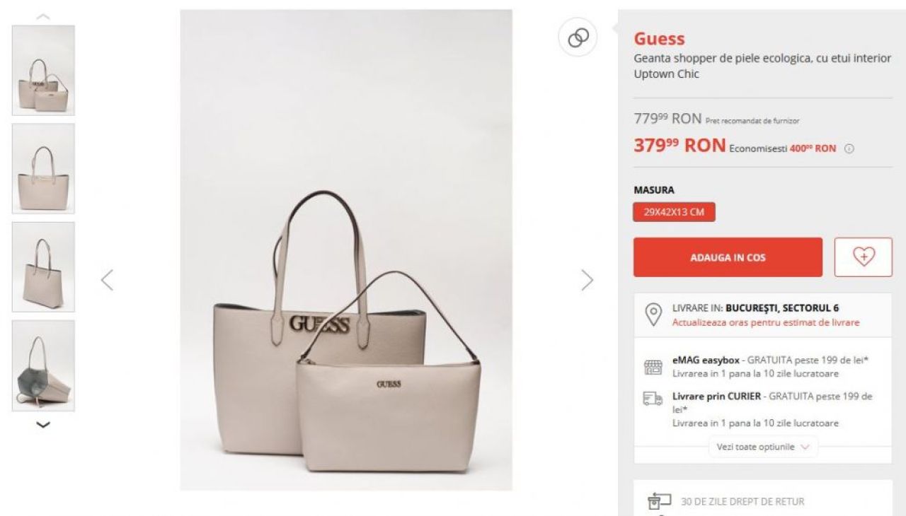 Black Friday pe Fashion Days iti rezolva problema cadourilor de Craciun pentru iubita! :) Geanta Guess la doar 379 RON dupa o reducere de 51%! Super-ofertele pe care nu le poti RATA_1
