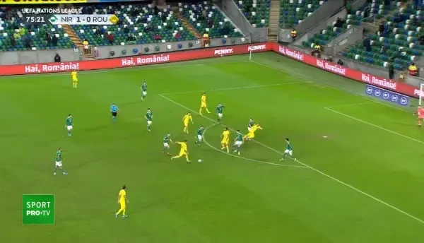 Ocazie Romania! Sut puternic al lui Razvan Marin, portarul respinge la limita