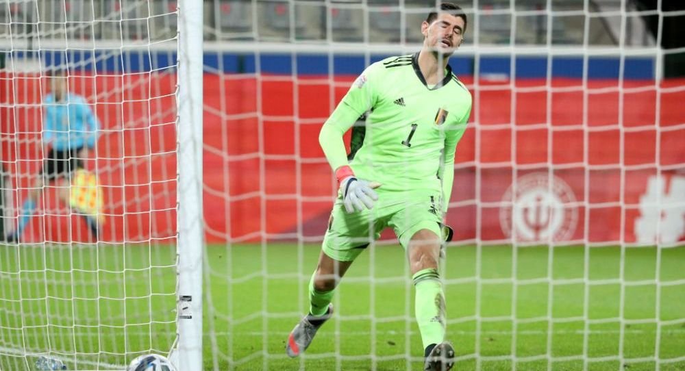 Sa speram ca nu s-a uitat Zidane la meci! :) Gafa IMENSA a lui Courtois in meciul cu Danemarca! Ce gol a putut sa isi ia&nbsp;