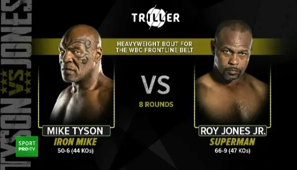 Tyson si Roy Jones s-au cantarit si sunt gata de lupta! Mike e mai slab ca in meciul din 1986 cu Berbick! Gala in care boxeaza cei doi este duminica de la ora 04:00 in DIRECT pe PRO TV!