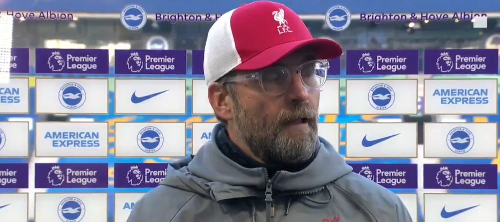 A fost offside cu subratul, cu sigla clubului. Un deget? Normal ca e! Klopp, FURIOS dupa meciul cu Brighton! A facut EXACT ca Petrescu, apoi s-a luat de reporter: Vrei sa scoti un titlu de la mine!