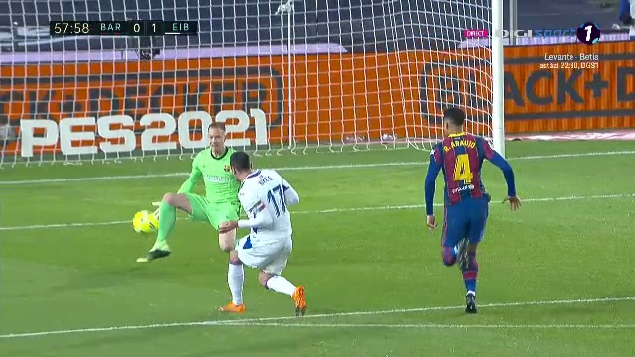 Messi, INGHETAT in tribuna! Nici in liga a 3-a nu vezi asa ceva: gol IREAL primit de Barcelona dupa o gafa colosala! Gol anulat cu VAR si penalty ratat. AICI golurile din Barcelona 1-1 Eibar_7