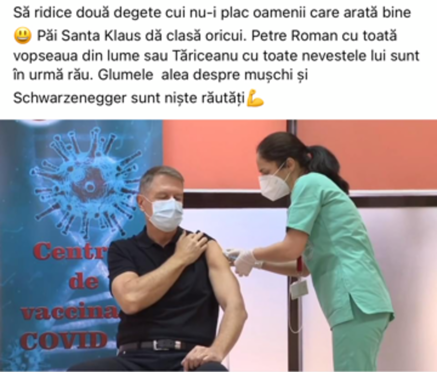 Brandu de tara! :)) Cele mai tari glume aparute pe net dupa ce Iohannis a facut senzatie cu fizicul sau la vaccinare