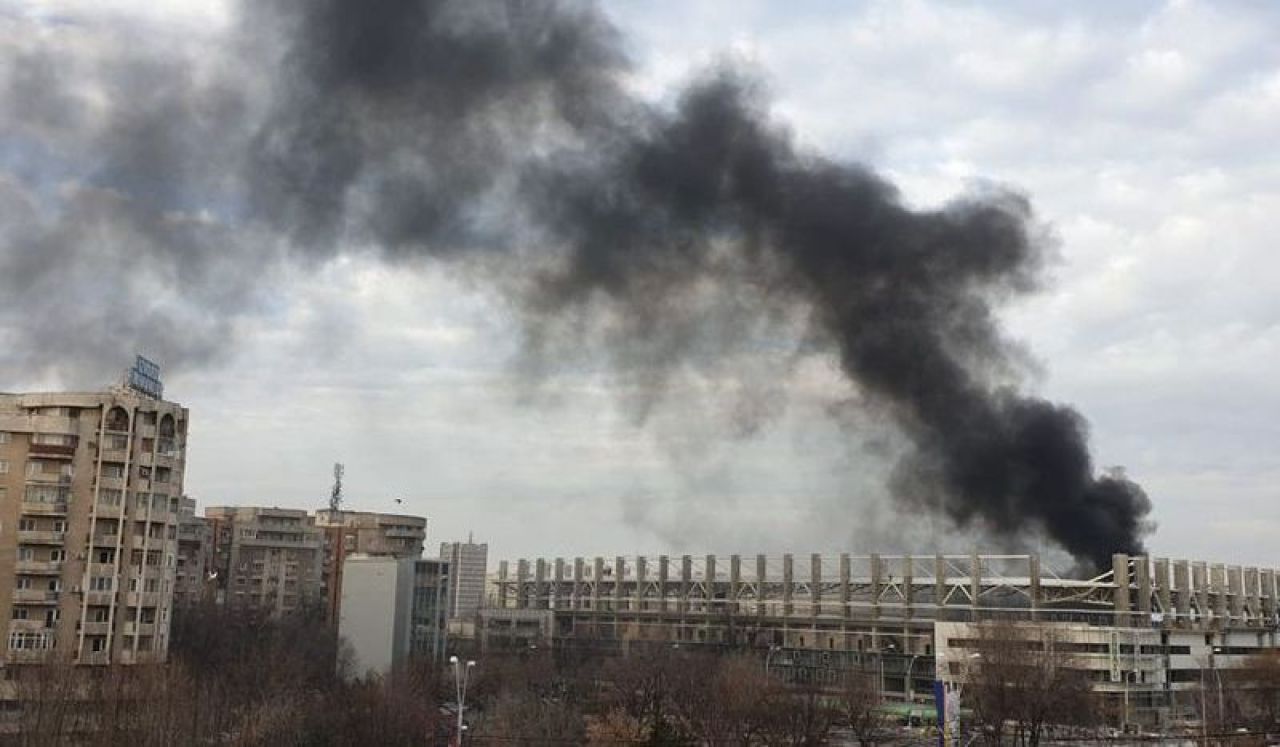 Un incendiu a izbucnit la noul stadion din Giulesti! Prima reactie a pompierilor: