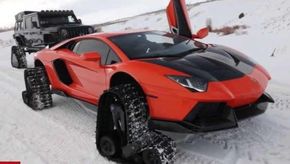Trebuie sa vezi ca sa crezi asa ceva! Masina Lamborghini a fost transformata intr-un monstru pe roti