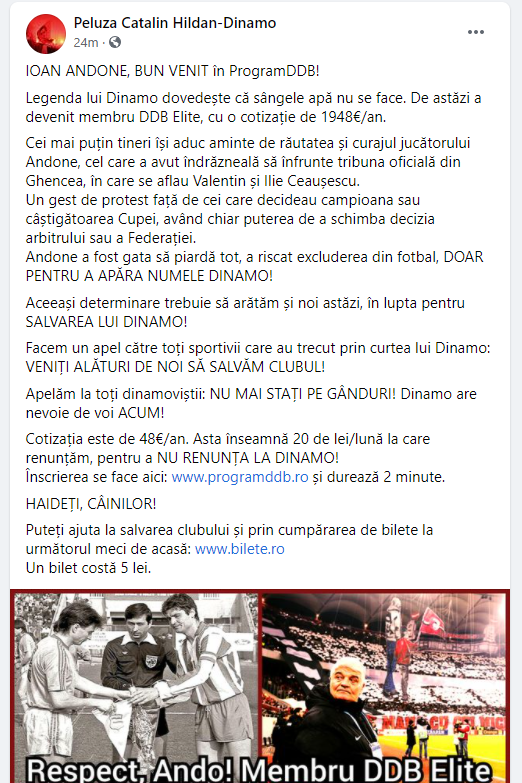 Ioan Andone se alatura programului DDB! Cu ce suma cotizeaza fostul jucator si antrenor din Stefan cel Mare_6
