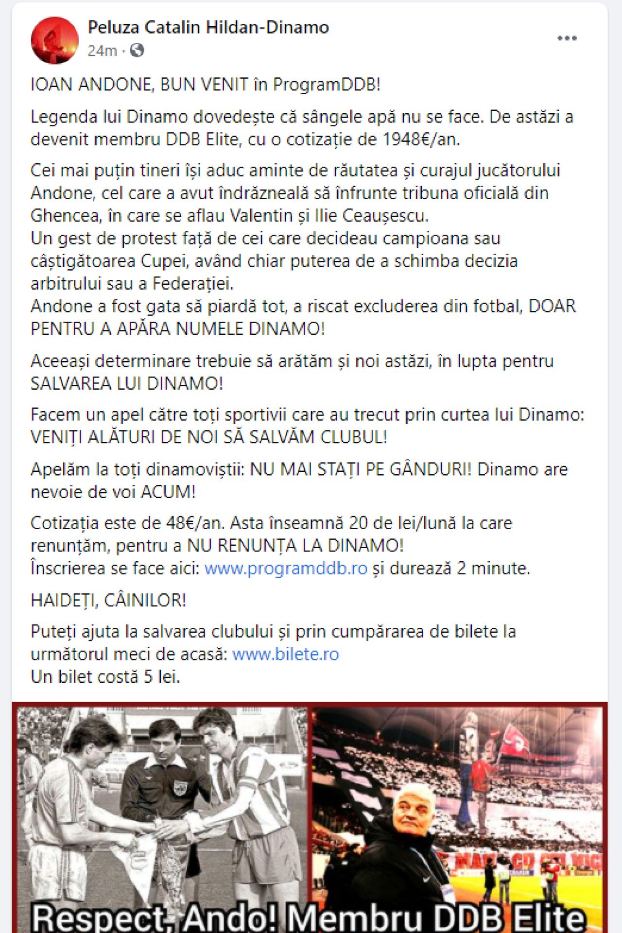 Ioan Andone se alatura programului DDB! Cu ce suma cotizeaza fostul jucator si antrenor din Stefan cel Mare_6