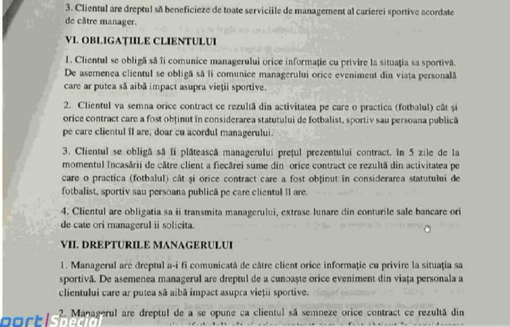 Halucinant! Romania, 2021: Cum poate arata un contract al unui fotbalist din Liga 1 cu agentul sau! Obligatiile incredibile pe care le are _2