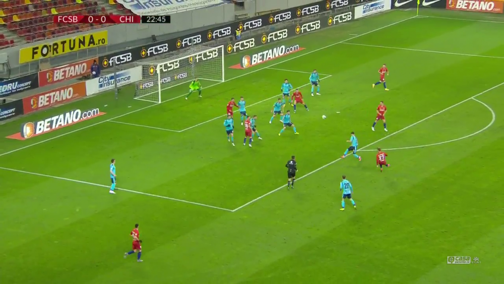 Gol FANTASTIC Olaru pentru FCSB! Executie minunata, din afara careului! Reactia lui Ilie Dumitrescu: 