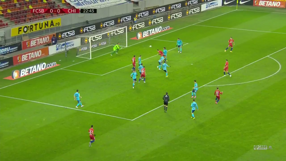 Gol FANTASTIC Olaru pentru FCSB! Executie minunata, din afara careului! Reactia lui Ilie Dumitrescu: 