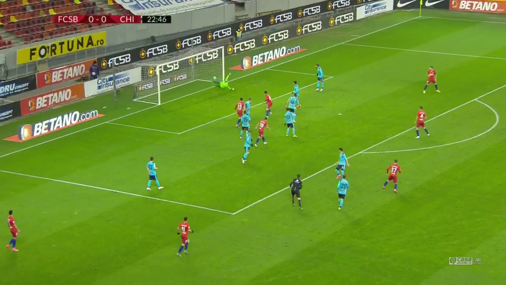 Gol FANTASTIC Olaru pentru FCSB! Executie minunata, din afara careului! Reactia lui Ilie Dumitrescu: 
