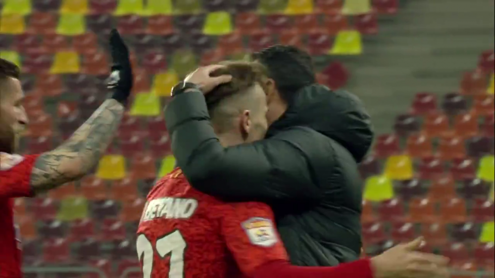 Gol FANTASTIC Olaru pentru FCSB! Executie minunata, din afara careului! Reactia lui Ilie Dumitrescu: 