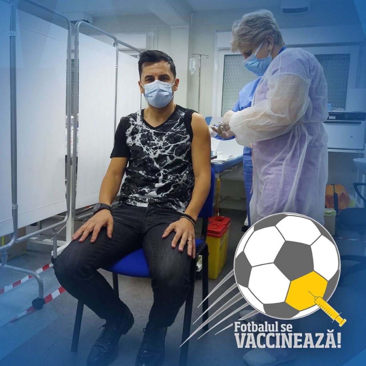 A inceput campania de vaccinare in fotbal! Harut si Dica, primele nume importante din fotbal care au primit vaccinul! Primele imagini _3