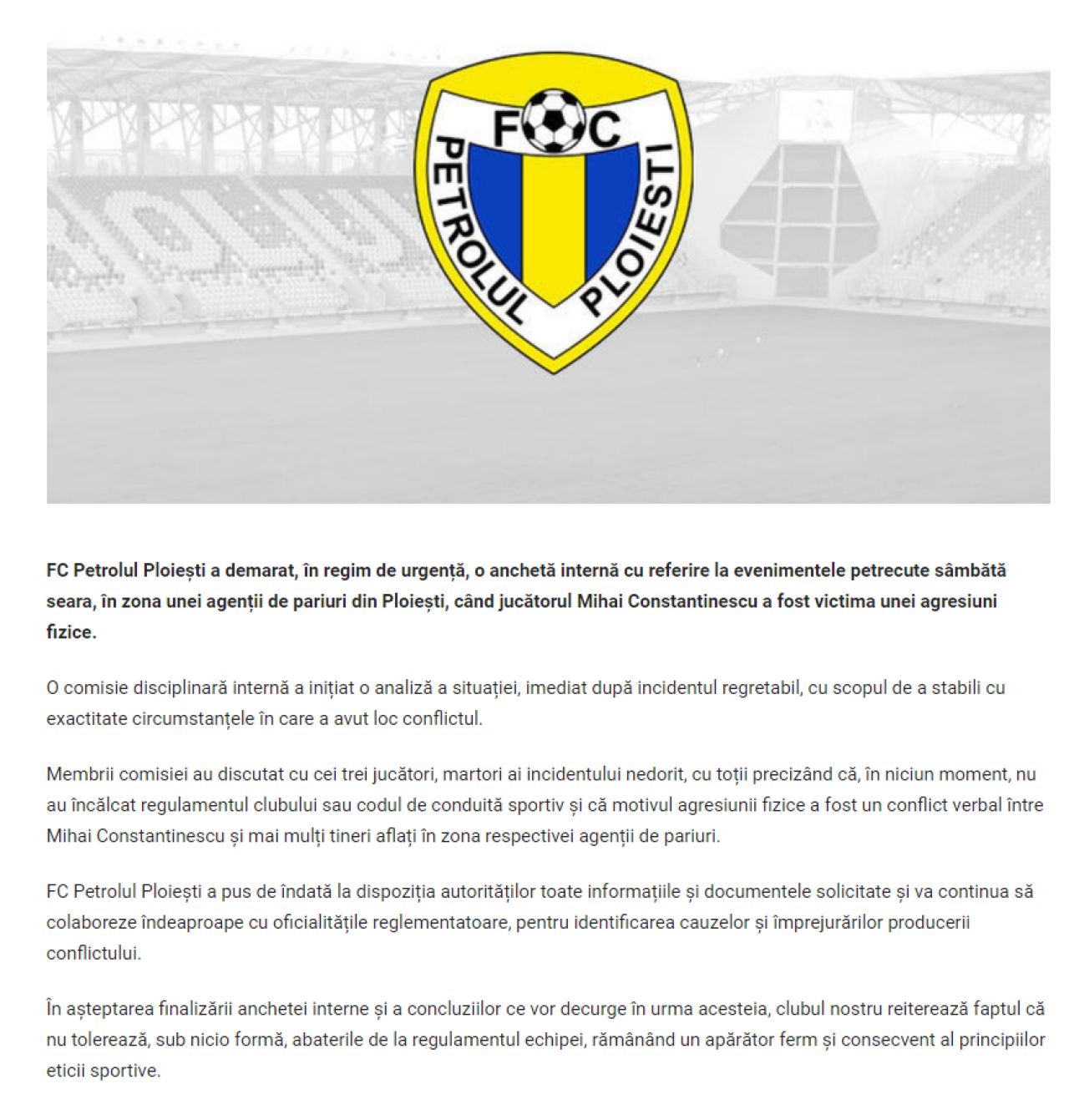 Petrolul anunta masuri DRASTICE pentru jucatorul batut in Ploiesti! Ce va face clubul dupa ce s-a aflat ca fotbalistul era la casa de pariuri_1