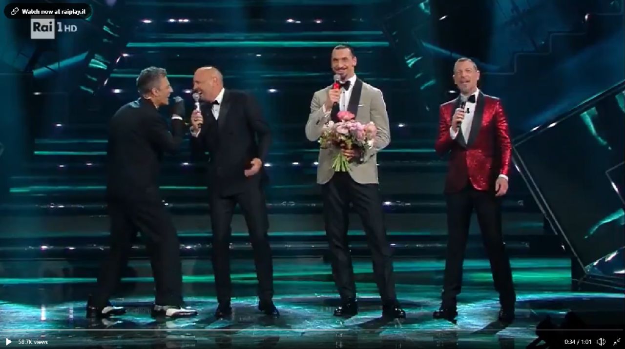 Zlatan a cantat cu Mihajlovic la Sanremo! Momentul fabulos la care se uita toata planeta! Ce au putut sa faca pe scena_5