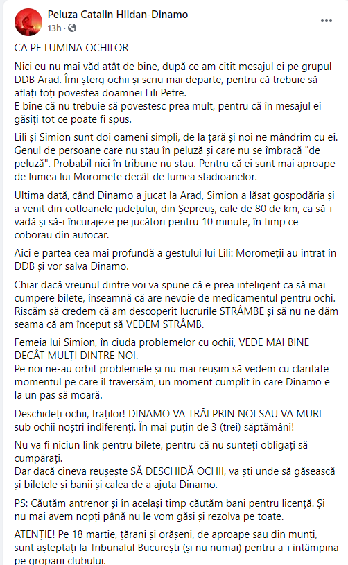 Gane, OUT de la Dinamo?! Ultima postare a suporterilor-actionari nu lasa loc de interpretari: 
