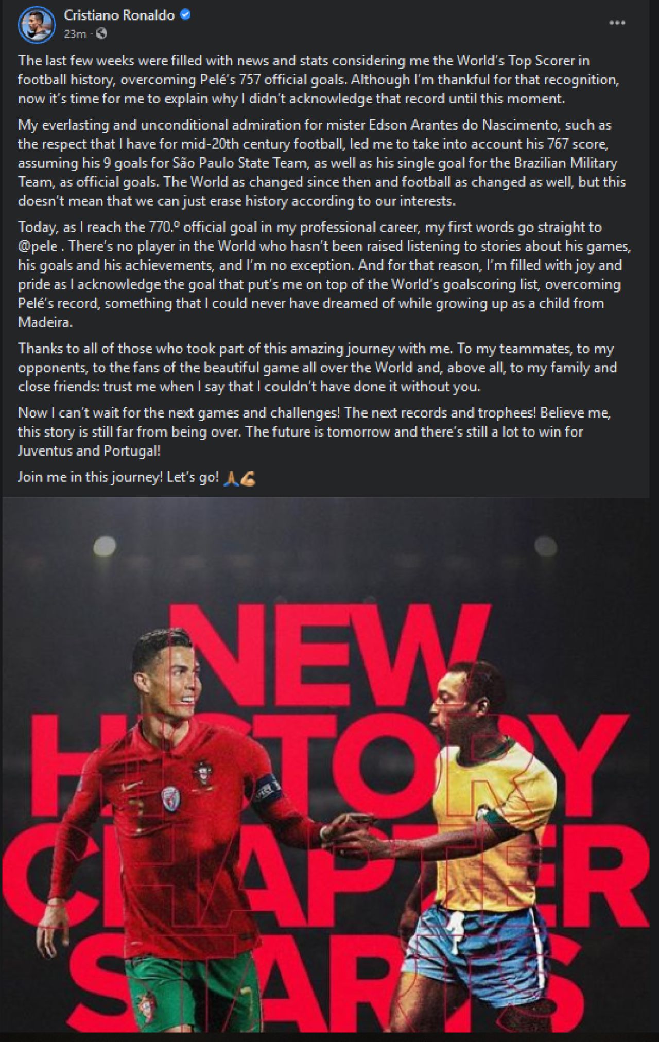 Ronaldo, mesajul pe care nu-l astepta NIMENI dupa ce a dat 3 goluri cu Cagliari!