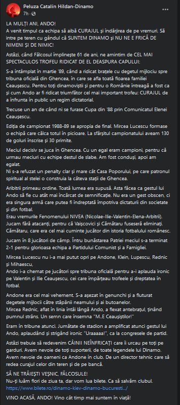 Dinamo il vrea inapoi pe Andone: 