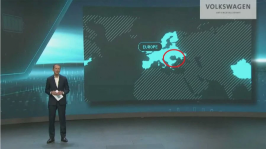 Gafa imensa facuta de Volkswagen la prezentare, care a facut inconjurul Europei! Nemtii au incurcat Romania cu Marea Neagra