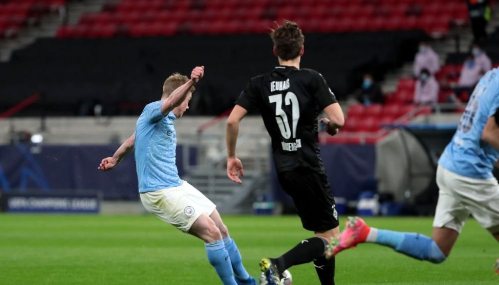 Portarul nici nu a vazut mingea! RACHETA cu care De Bruyne a deschis scorul la Budapesta l-a lasat MUT si pe Guardiola
