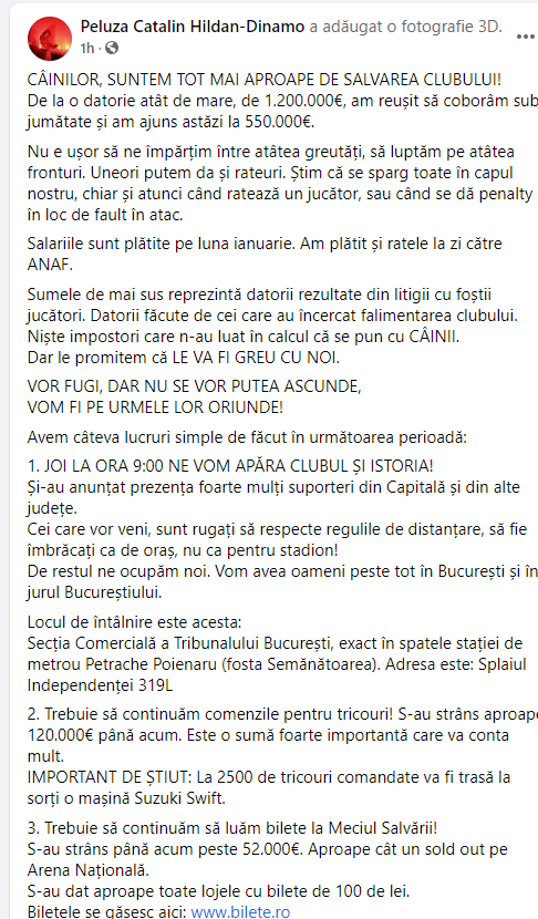 Fanii dinamovisti au facut marele anunt! 