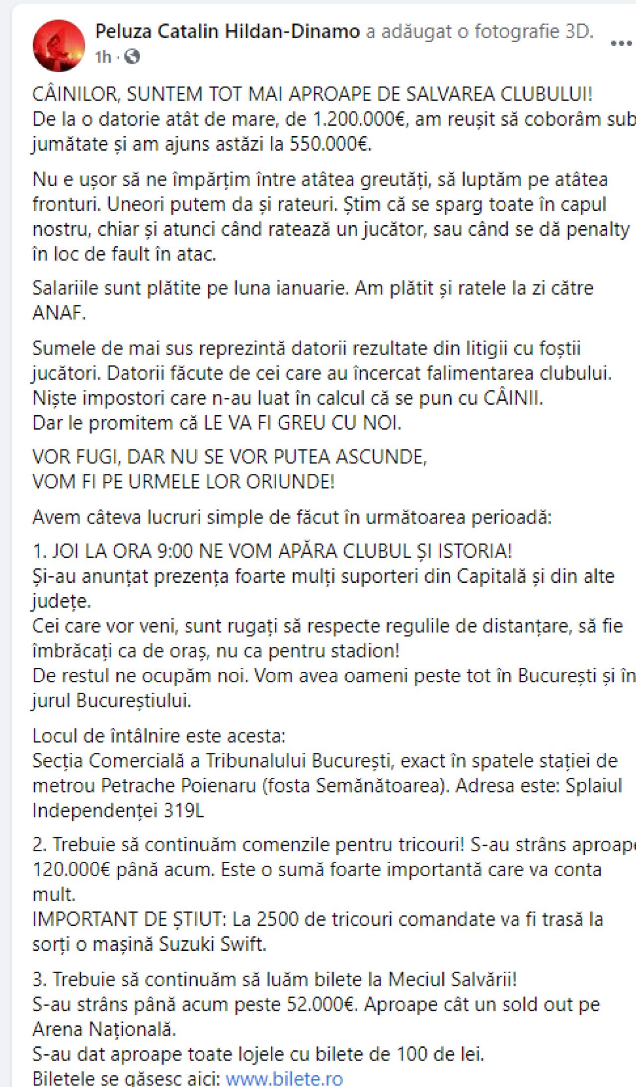 Fanii dinamovisti au facut marele anunt!