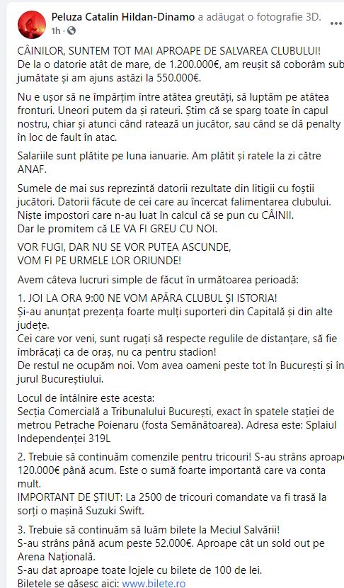 Fanii dinamovisti au facut marele anunt!