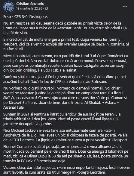 Unul dintre jucatorii lui Becali a intervenit in razboiul dintre CSA si FCSB! 