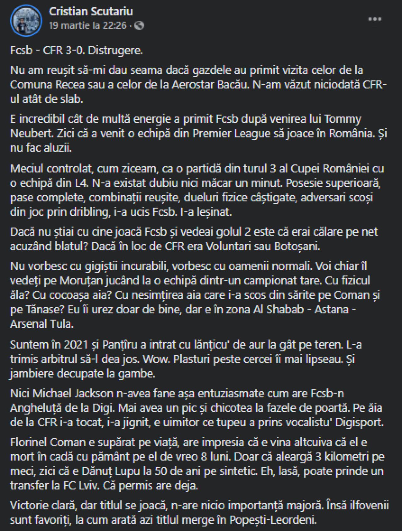 Unul dintre jucatorii lui Becali a intervenit in razboiul dintre CSA si FCSB!