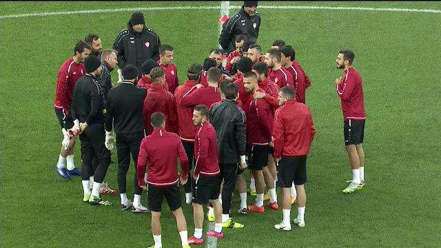 Momente INCREDIBILE pe National Arena! Jucatorii Macedoniei au inceput sa se PLESNEASCA intre ei! Ce a urmat