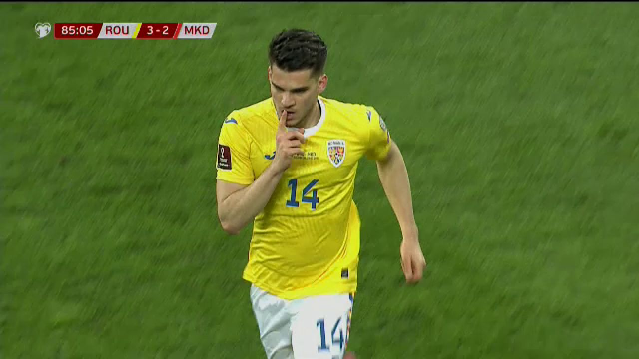 Hagi, EROUL lui Radoi! Victorie LA LIMITA dupa ce am luat doua goluri in DOUA MINUTE! Executii SUPERBE ale lui Mihaila si Tanase! Aici ai tot ce s-a intamplat in Romania 3-2 Macedonia_17