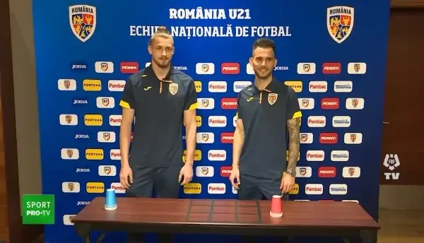 Marius Marin si Radu Dragusin, fata in fata in duelul 'italienilor' din nationala lui Mutu! :) Cine a castigat proba de indemanare