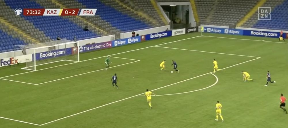 Mbappe a COMIS-O cu Kazakhstan! L-au ajuns blestemele lui Lemar dupa ce a REFUZAT sa ii paseze! Starul lui PSG a ratat penalty un minut mai tarziu