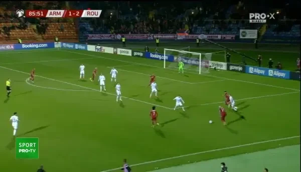 GOL ARMENIA! Haroyan inscrie dintr-o pozitie clara de ofsaid. Golul este validat