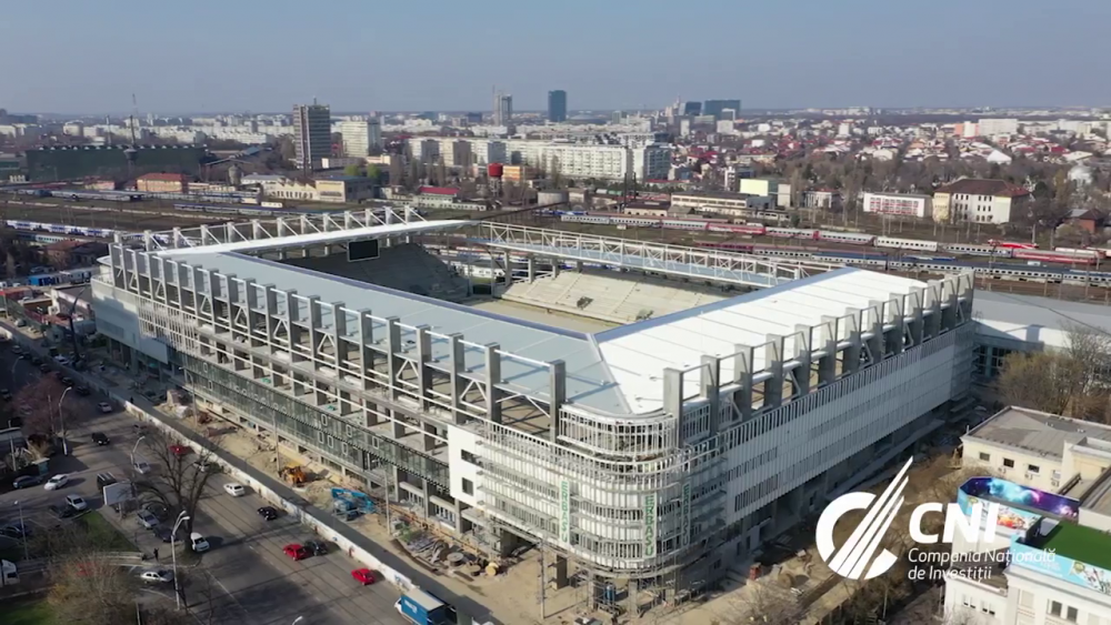 Imagini de senzatie cu noul stadion Rapid! S-au montat primele parti din nocturna, urmeaza gazonul. Cum arata azi arena si ce nume e cel mai probabil sa poarte