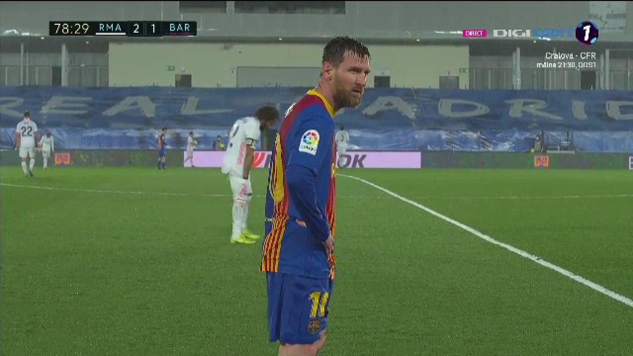 Imagini incredibile cu Messi la Madrid! A inceput sa tremure pe teren dupa potopul din repriza a doua! Ce s-a intamplat_4