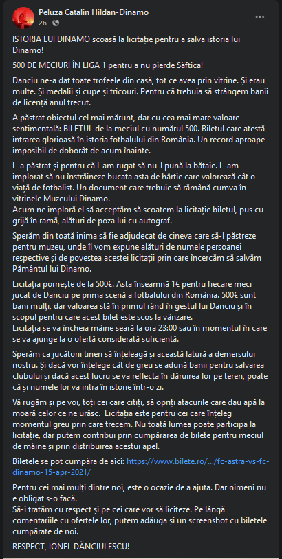 Incredibil! Danciulescu si-a donat toate trofeele din casa pentru a salva Dinamo de la disparitie! Ce gest a mai facut acum