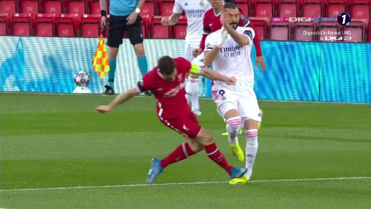 Trebuia eliminat Milner inca din minutul 1 al meciului cu Real?! Fault extrem de dur al englezului asupra lui Benzema! Faza la care banca Realului a sarit in aer_4