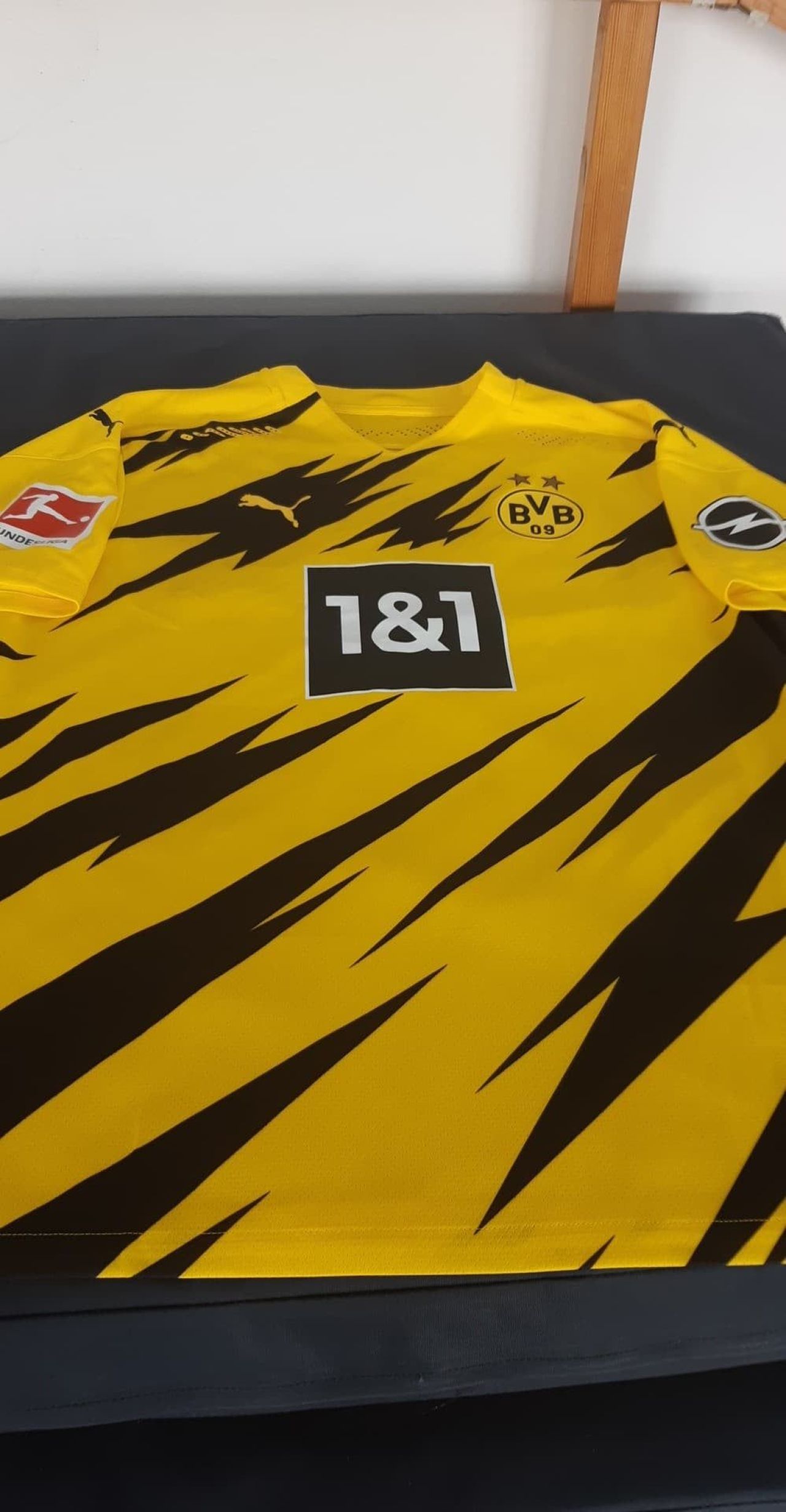 Gestul incredibil facut de Haaland pentru Sovre dupa ce arbitrul i-a cerut un autograf pentru a-l dona! Ce a facut fotbalistul Borussiei Dortmund_3