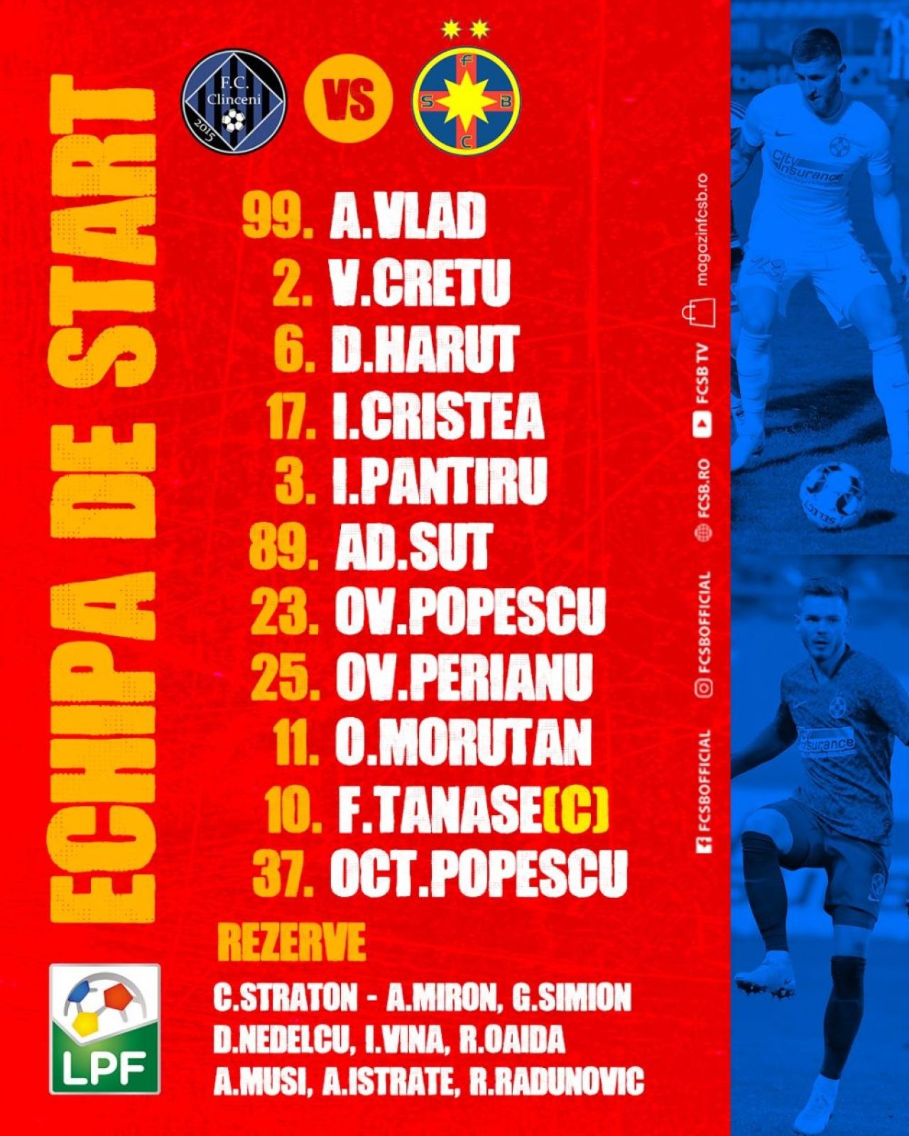 FCSB, din nou pe primul loc! Capitanul Tanase, eroul ros-albastrilor la Calarasi a inscris o 'dubla'! Cum arata clasamentul si tot ce s-a intamplat in Clinceni 0-2 FCSB_2