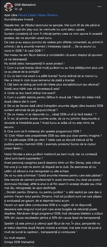 Se musca intre ei! DDB Mehedinti sare la gatul conducerii: Unde se duc banii stransi? Cu ce bani s-a platit licenta? Atac dur la boardul fanilor