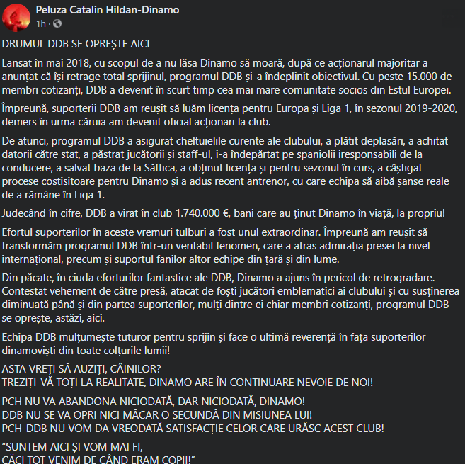 Drumul DDB se opreste aici! Amenintari ale suporterilor dupa ce Dinamo a picat pe loc direct retrogradabil! Treziti-va!