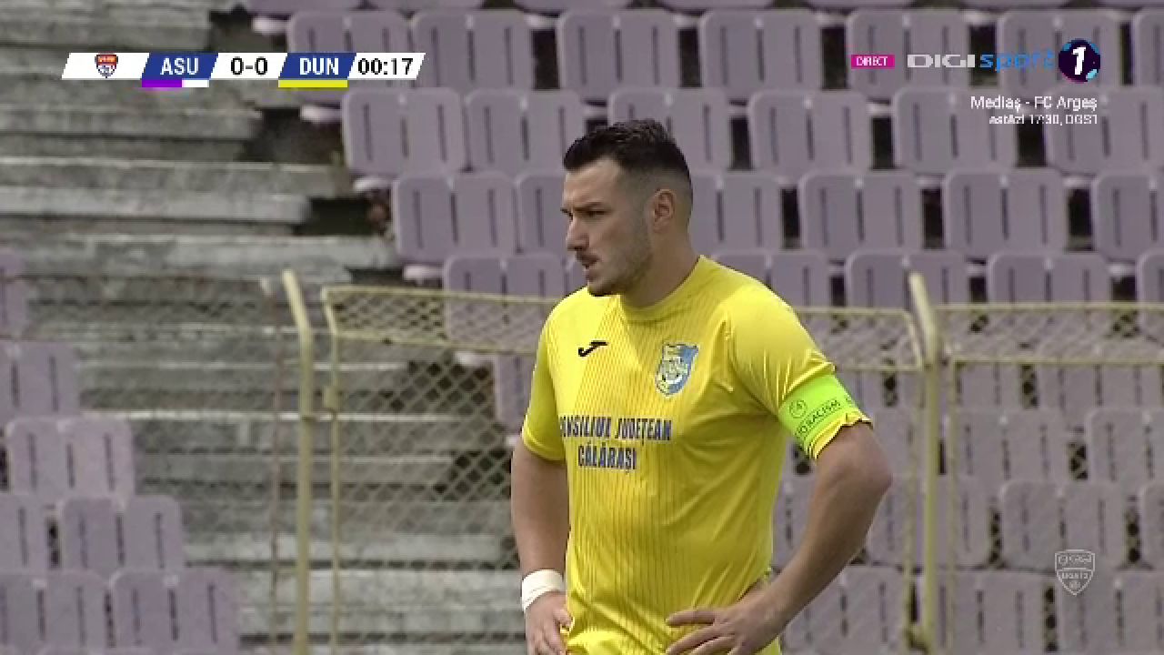 Protest al jucatorilor de la Dunarea Calarasi la meciul cu ASU Poli Timisoara! Ce s-a intamplat imediat dupa fluierul de start _15