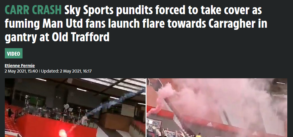 Carragher a fost atacat cu petarde pe Old Trafford! Reactia legendei lui Liverpool: Vor fi mereu idioti care strica totul! Un steward a fost ranit