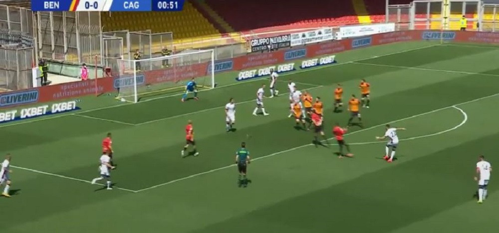 Razvan Marin, pasa decisiva pentru cel mai rapid gol inscris de Cagliari in Serie A in ultimii 16 ani! VIDEO cu faza din primele secunde