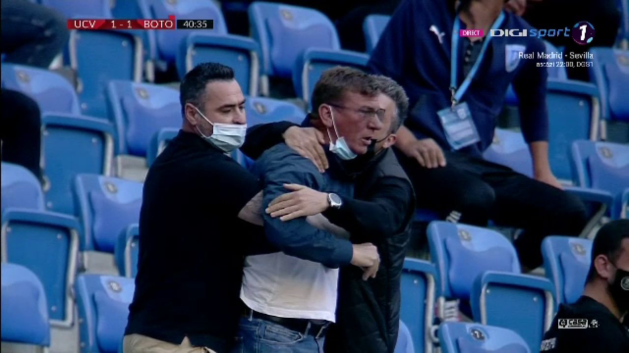 Incidente socante in tribuna! Cristescu a sarit la bataie si a fost scos de 4 bodyguarzi:
